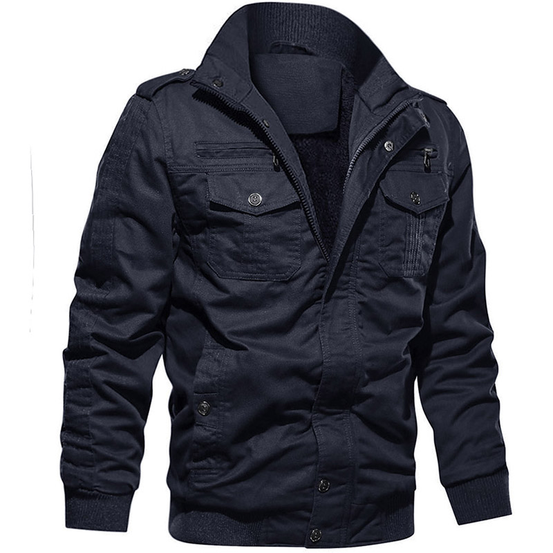 Thick Pilot Jacket Man Fashion Custon Plus Size Bomber Fleece Winter Coat Meleg